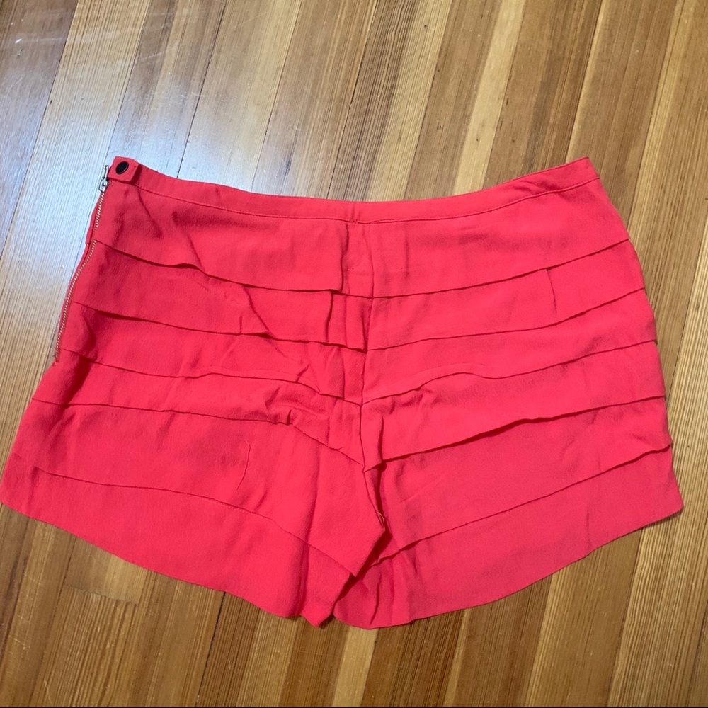 Red Ruffle Shorts - Picture 3 of 3